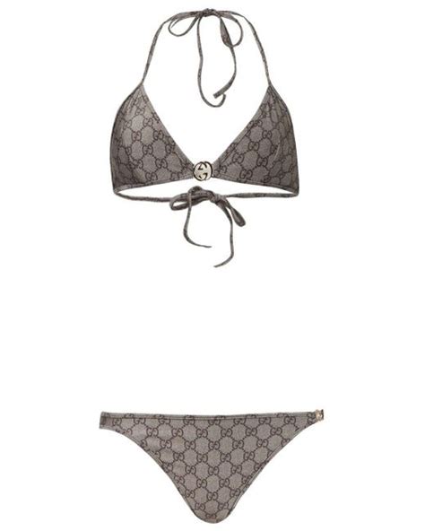 Gucci print stretch jersey bikini 